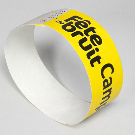 Bracelet Tyvek personnalisé à fermeture définitive - Oscar Productions Nantes billetterie et gestion d'accès sécurisée