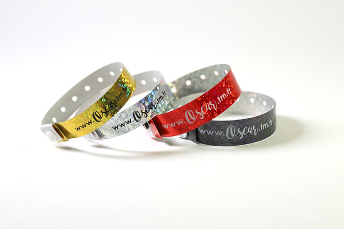 bracelets-holographiques-imprimés-or-argent-rouge-noir