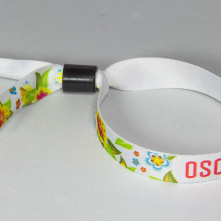 Bracelet polyester imprimé en sublimation - Oscar Productions Nantes billetterie et gestion d'accès sécurisée