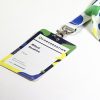 Carte minérale recto avec lacet tour de cou assorti
