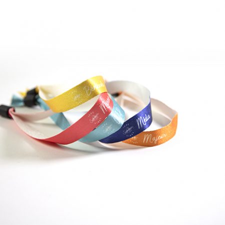 5 bracelets d'identification en polyester recyclé